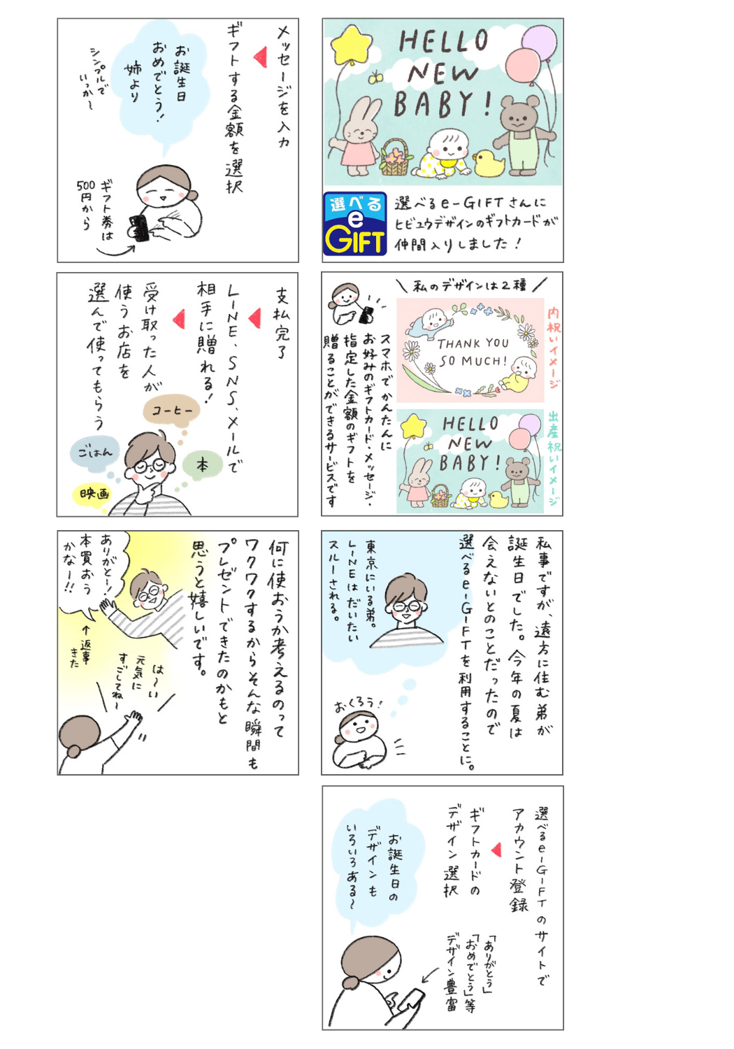 選べるe-GIFT紹介漫画